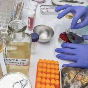 Clostridium botulinum laboratory testing kits for a canned food