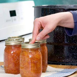 testing the seal on preserved Jars for vegetable canning