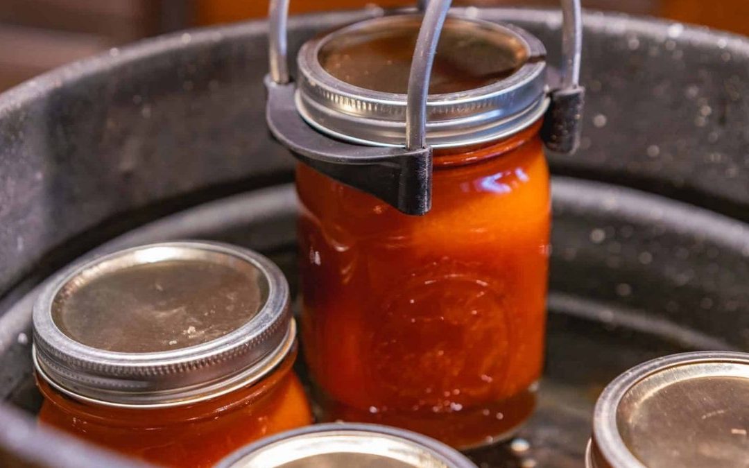four food in jars water bath canning